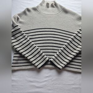 Truth Black and Cream Striped Sweater